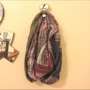 Anthropologie eternity scarf with embellishment